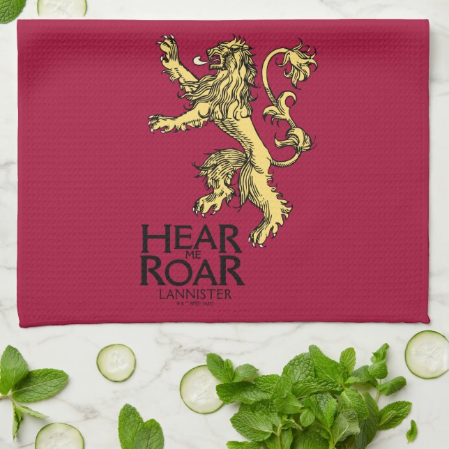 Lannister Sigil - Hear Me Roar Kitchen Towel (Folded)