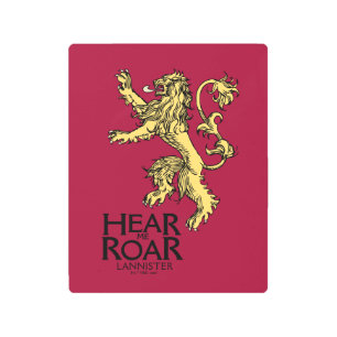 Lannister Sigil - Hear Me Roar Metal Print