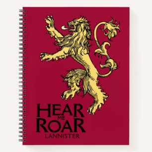 Lannister Sigil - Hear Me Roar Notebook
