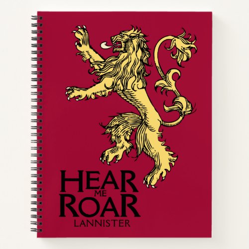 Lannister Sigil _ Hear Me Roar Notebook