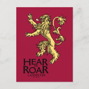Lannister Sigil - Hear Me Roar Postcard