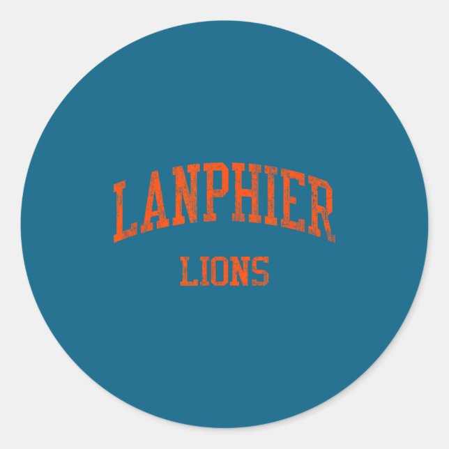 Lanphier High School Hs Springfield Classic Round Sticker (Front)