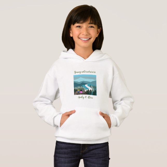 Lanscape Nature Loving Young Adventurers T-Shirt Hoodie (Front Full)