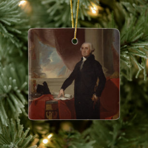 Lansdowne Portrait: US President George Washington Ceramic Ornament