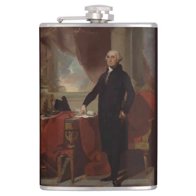 Lansdowne Portrait: US President George Washington Flask (Front)