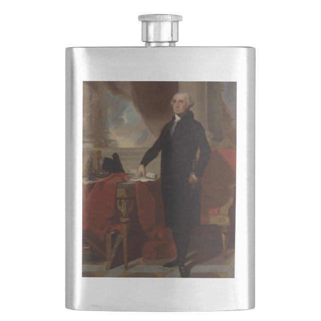 Lansdowne Portrait: US President George Washington Flask (Front)
