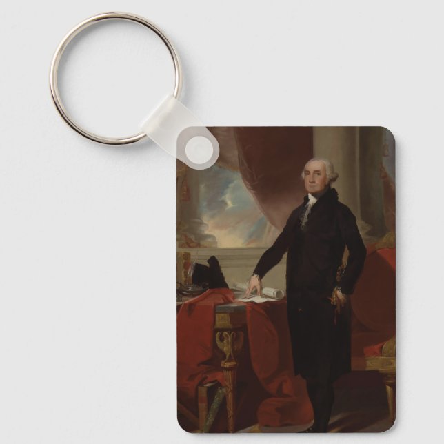 Lansdowne Portrait: US President George Washington Keychain (Front)
