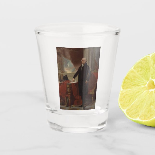 Lansdowne Portrait: US President George Washington Shot Glass (Front)