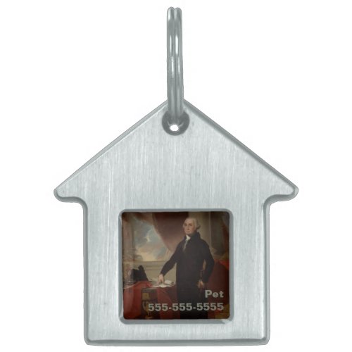 Lansdowne US 1st President George Washington Pet ID Tag