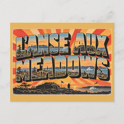 L'Anse aux Meadows NL Viking Coastal Bogs Art Postcard
