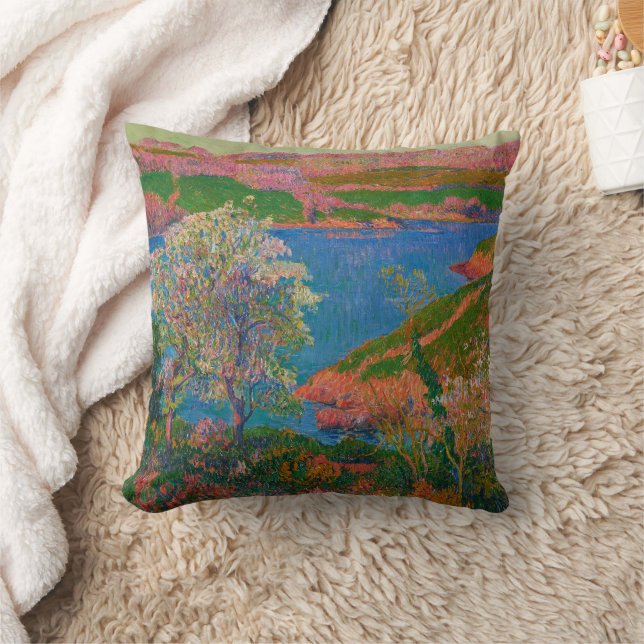 L'Anse du Goulineau, Henry Moret Throw Pillow (Blanket)