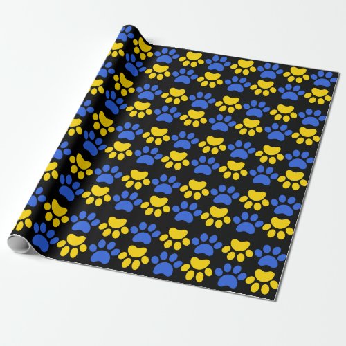 Lansing Bobcats paw print wrapping paper