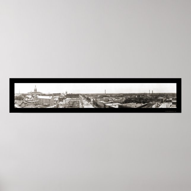 Lansing MI Panoramic Photo 1912 Poster (Front)