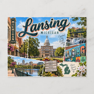Lansing Michigan Postcard