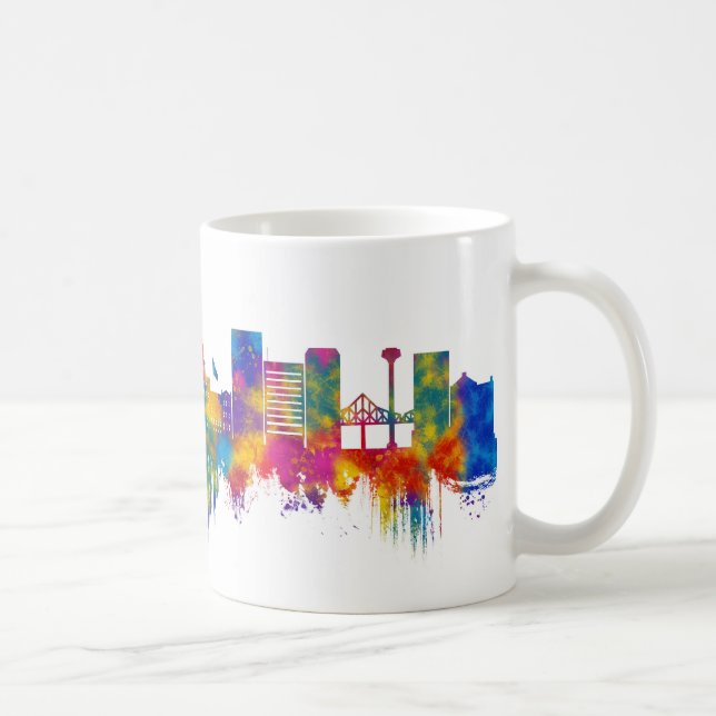 Lansing Michigan Skyline Coffee Mug (Right)