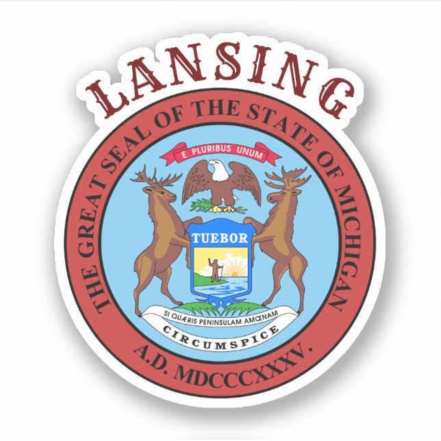 Lansing, Michigan Sticker (Front)