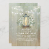Lantern and Baby's Breath Rustic Bridal Shower Invitation (Front/Back)