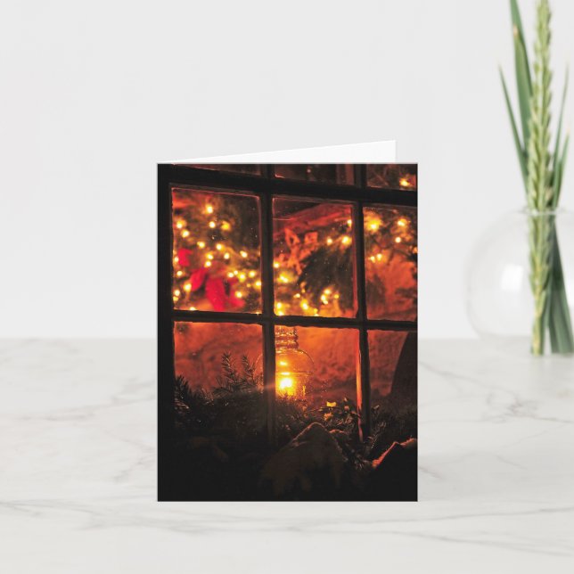 Lantern at Night Holiday Card (Front)