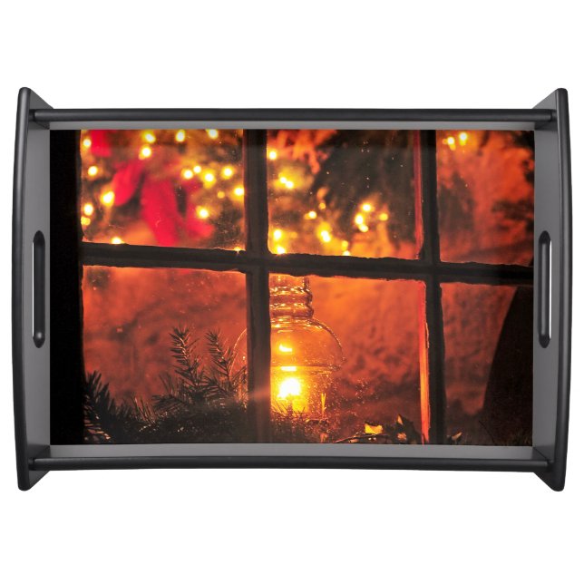 Lantern at Night Serving Tray (Front)
