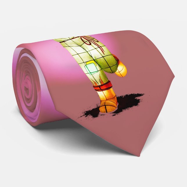 Lantern cartoon neck tie (Rolled)