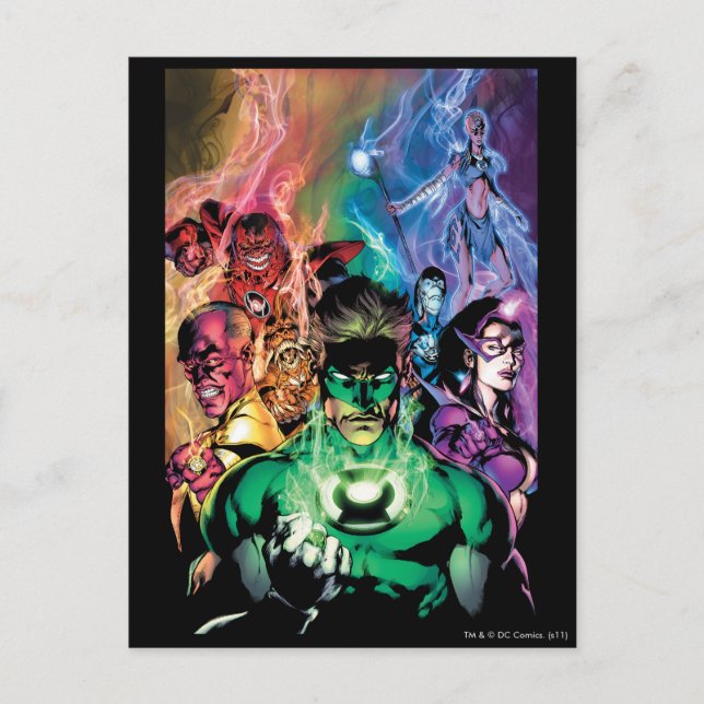 Lantern Corps Group with Colors Postcard (Front)
