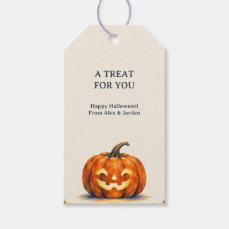 Lantern Courier Halloween Pumpkin Favor Gift Tags