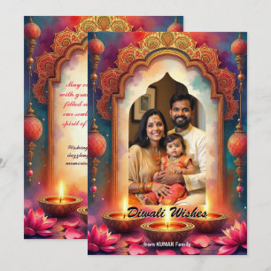 Lantern Glow Diwali Greeting Card