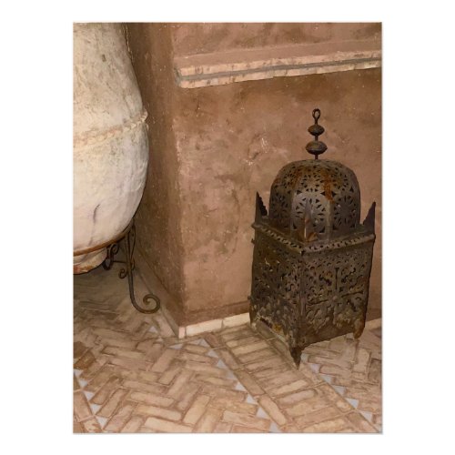 Lantern in the Riad _ Atlas Mountains Morocco Photo Print