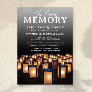 Lantern Memorial Service Celebration of Life Invitation