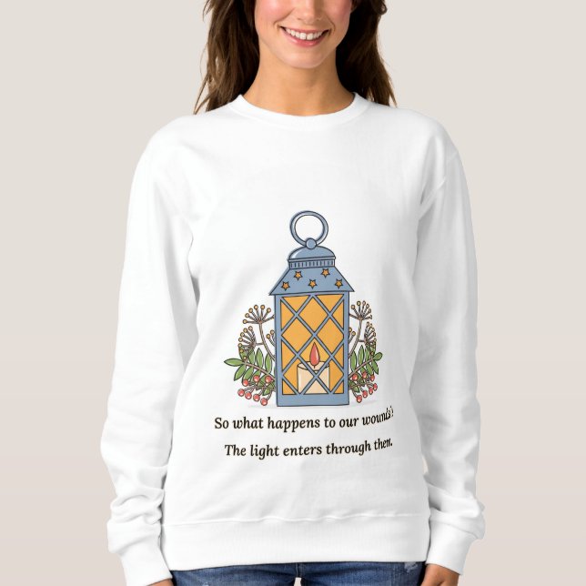 Lantern of Healing | Gentle Light & Spiritual Hope Sweatshirt (Front)