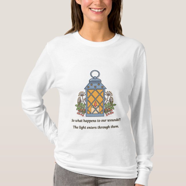 Lantern of Healing | Gentle Light & Spiritual Hope T-Shirt (Front)