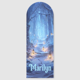 Lantern Path – Personalized Winter Forest Trail Bookmarks