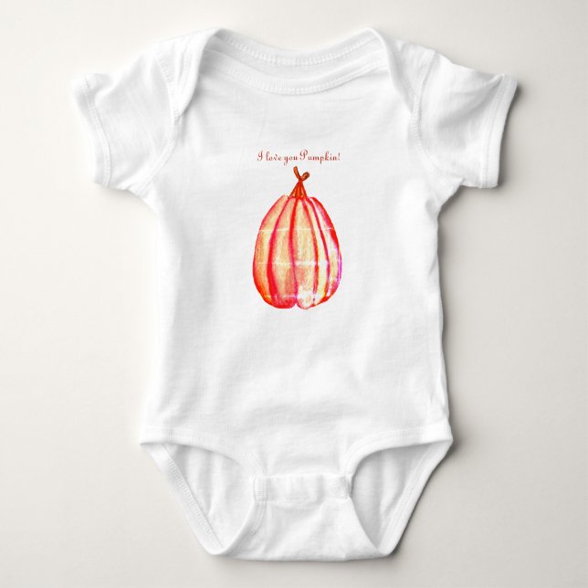 Lantern   Pumpkin T-shirt Baby Bodysuit (Front)