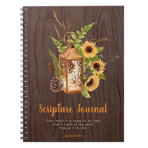 Lantern  Sunflowers Scripture Journal