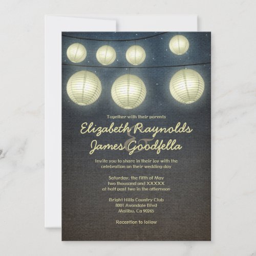 Lantern Wedding Invitations