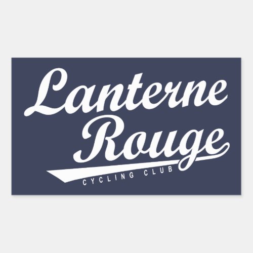 Lanterne Rouge Cycling Club Rectangular Sticker