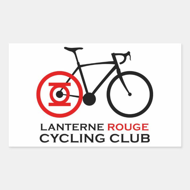 Lanterne Rouge Cycling Club Rectangular Sticker (Front)