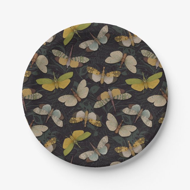 Lanternflies - Pyrops Candelaria & Other Planthopp Paper Plates (Front)