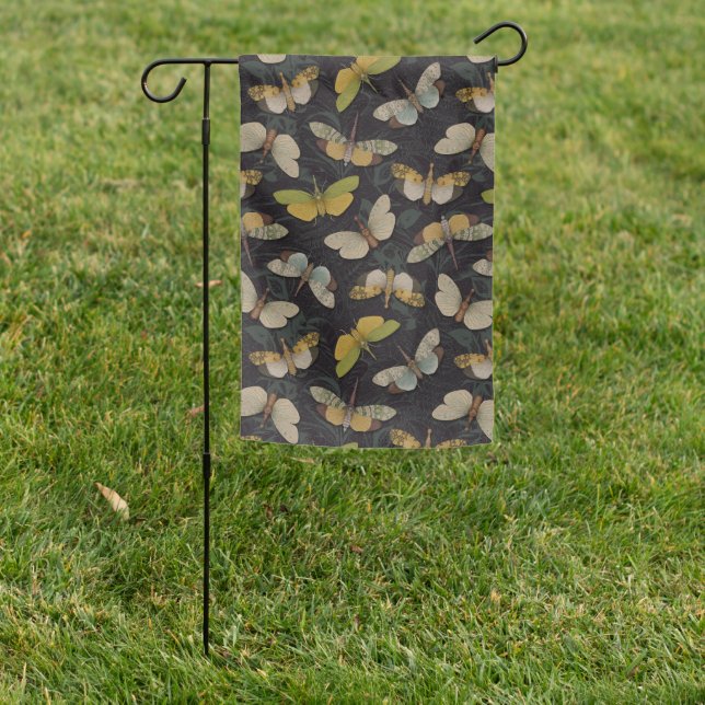 Lanternflies - Pyrops Candelaria & Planthoppers Garden Flag (In SItu)