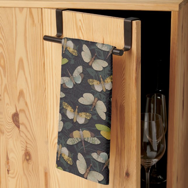 Lanternflies - Pyrops Candelaria & Planthoppers Kitchen Towel (Thirds Fold)