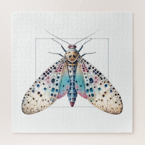 Lanternfly Elegance IREF303 _ Watercolor Jigsaw Puzzle
