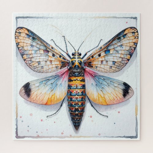 Lanternfly Watercolor IREF313 _ Watercolor Jigsaw Puzzle