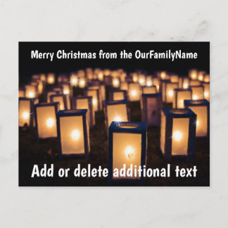 Lanterns Candles Christmas Customize Postcard