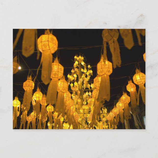 Lanterns for Loi Krathong festival. Postcard (Front)