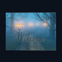 Lanterns in the Fog Doormat