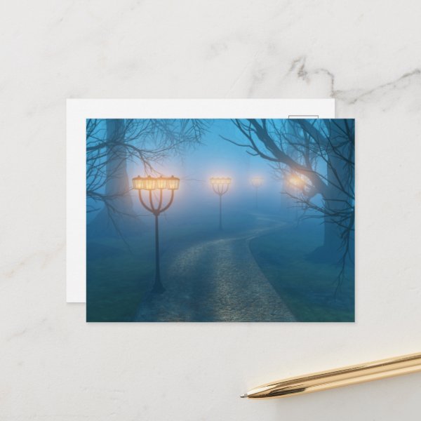 Lanterns in the Fog Postcard