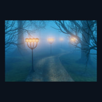 Lanterns in the Fog Print