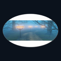 Lanterns in the Fog Stickers
