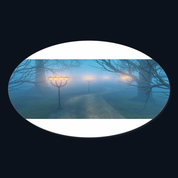 Lanterns in the Fog Stickers