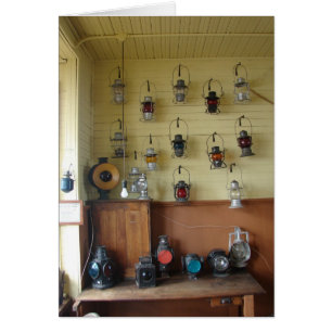 Lanterns in the Train Depot Cards